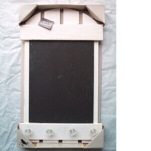 New View Chalkboard Wall Decor with Key Holders, 20''H x 12''W x 2''D